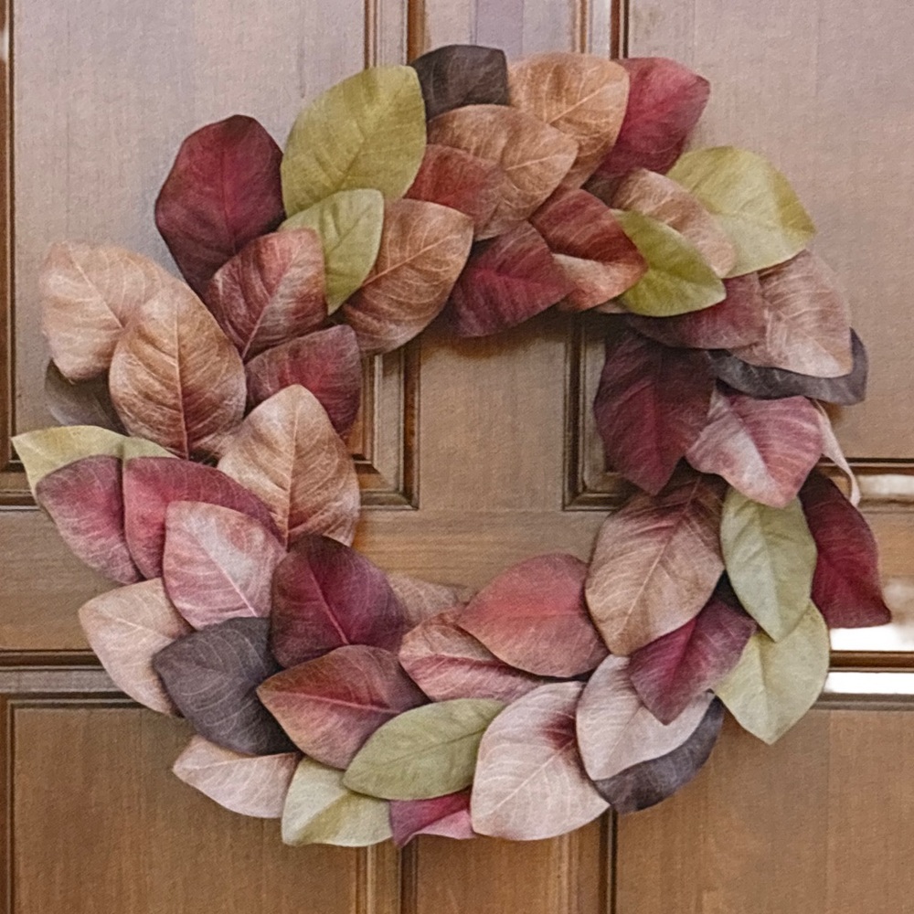 Huntington Home 20" Indoor Outdoor Harvest Door Wreath Multicolor Fall Leaves - Picture 2 of 6